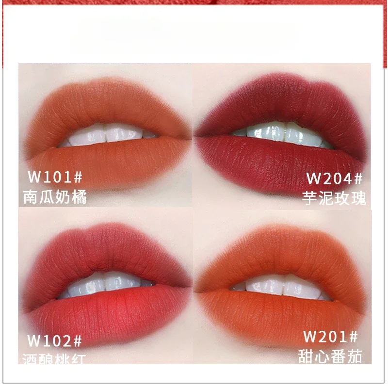 Velvet Orange Lipstick Brighten Skin Matte Lipsticks Waterproof Long Lasting Lip Stick Lip Tint Women Korean Cosmetic Lip Glaze