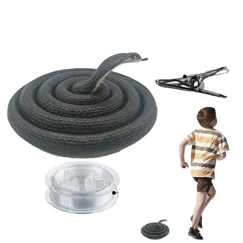 Prank Snake Snake Chasing Prank With Clip String Cobra Prank Toy 3.9ft Funny Prank For Adults Tease Friends & Family During