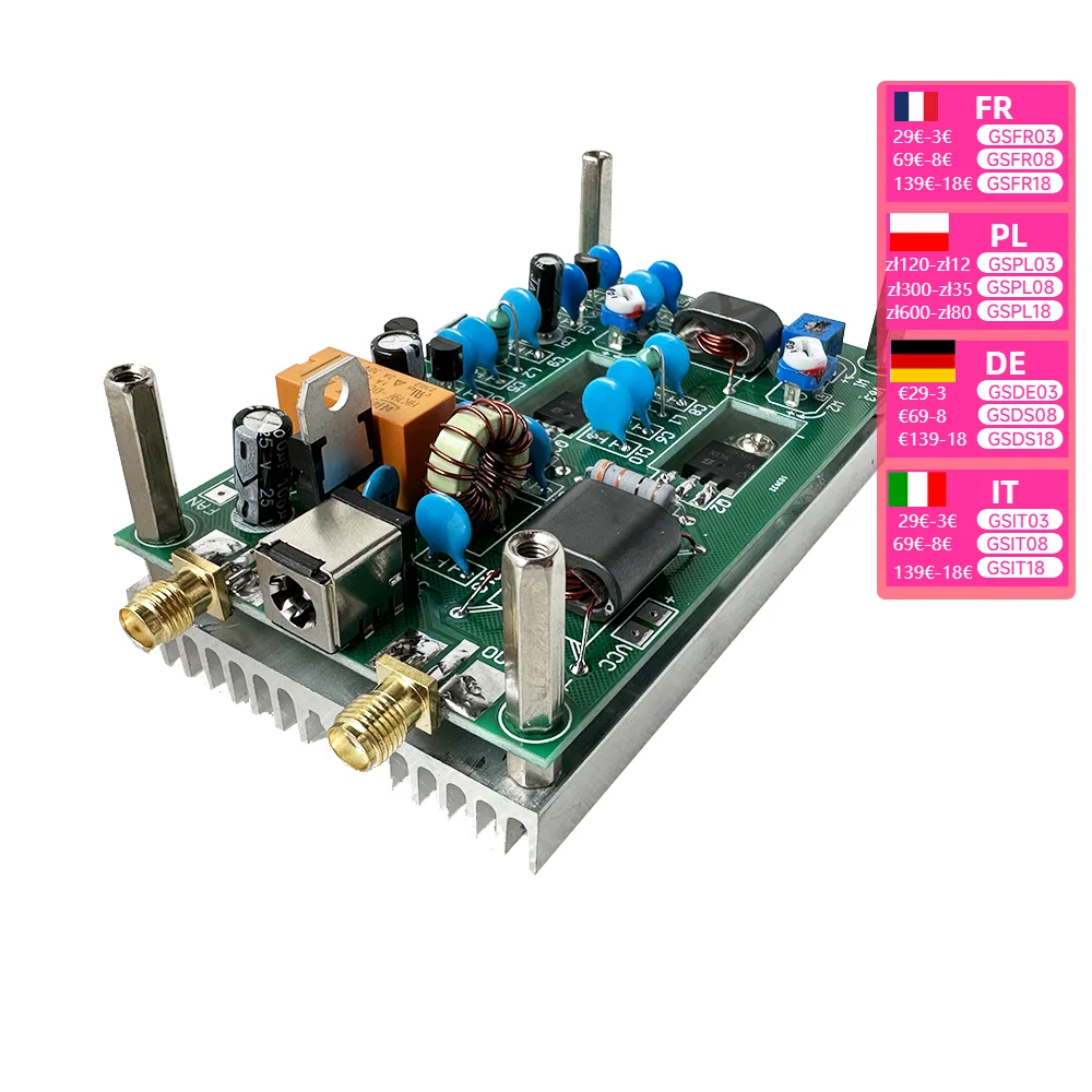 Nvarcher 30W Short Wave Power Amplifier Board 3-28MHz CW SSB Linear High Frequency   0.1-3W