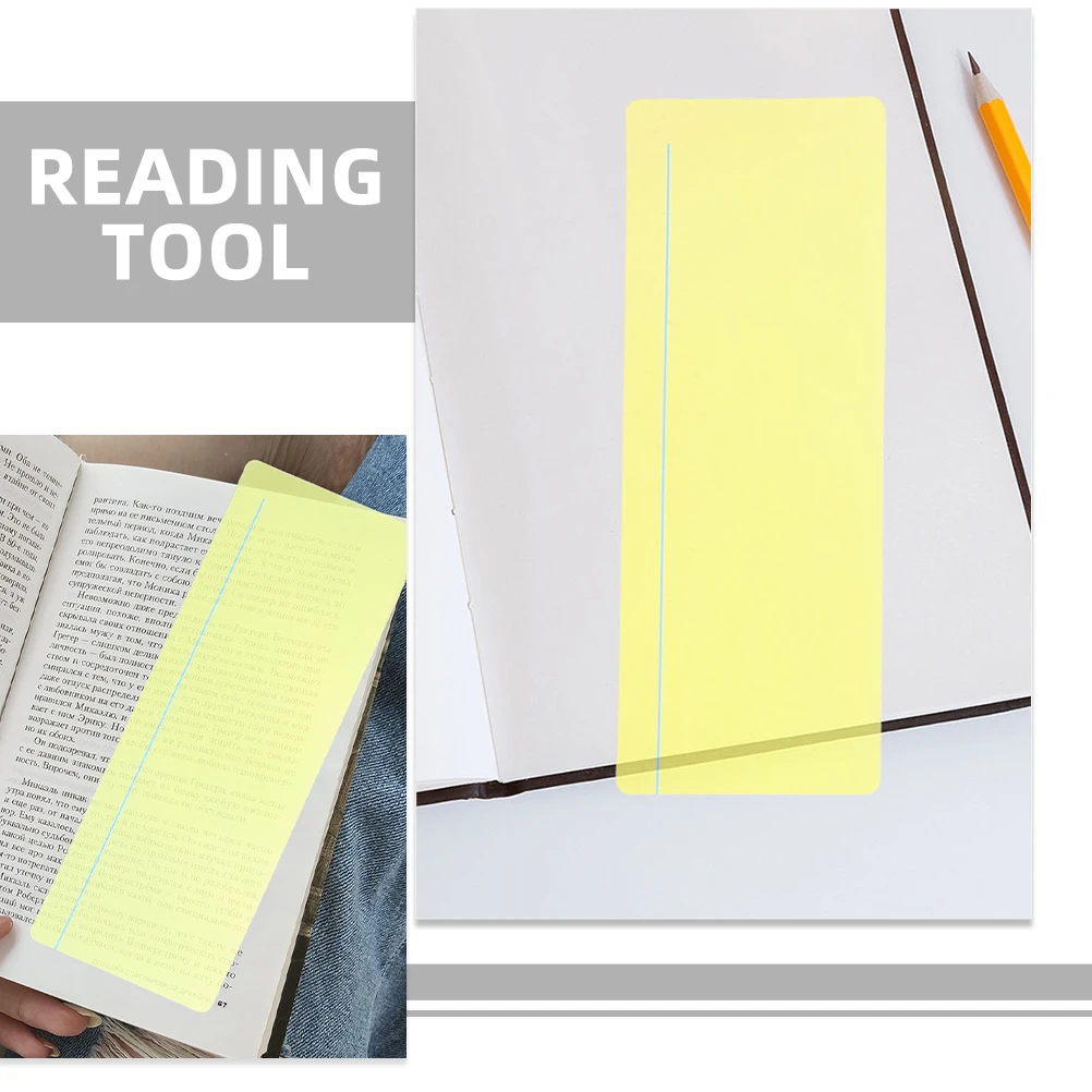 16pcs Reading Strips Bookmarks PVC Transparent Highlighters for Tracking Books Student Large Size 8 Colors Bookmark Strip Guided