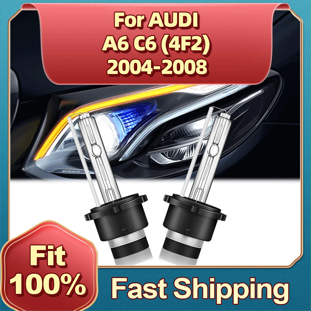 

High Quality XENON Headlight D2S Bright White HID Car Lamp 6000K For AUDI A6 C6 (4F2) 2004 2005 2006 2007 2008