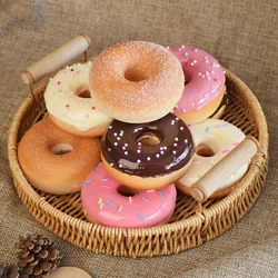 Artificial Donuts Model Simulation PU Donut Bread Photography Props for stress Relief Slow Rebound Fake Food Fun Ornament