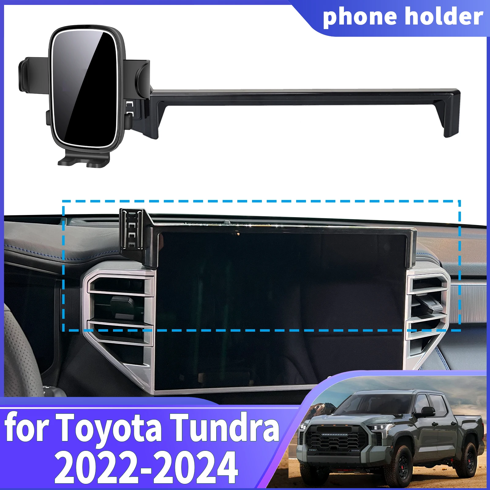 

fit for Toyota Tundra 2022 2023 2024 Navigation Phone Holder Mount Customized Car accessoires
