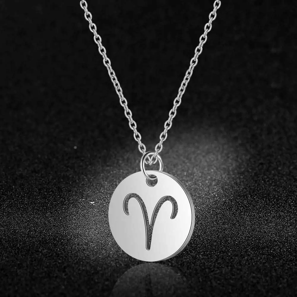 1 قطعة العصرية 12 كوكبة قلادة من الفولاذ المقاوم للصدأ للجنسين ستار تسجيل سحر سلسلة بدلاية مجوهرات هدية للرجال والنساء #6