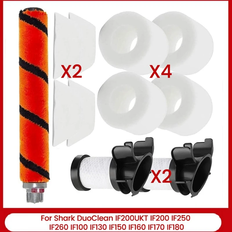 AC93-Main Brush HEPA Filter Kit For Shark Duoclean IF200UKT IF200 IF250 IF260 IF100 IF130 IF150 IF160 IF170 Vacuum Parts