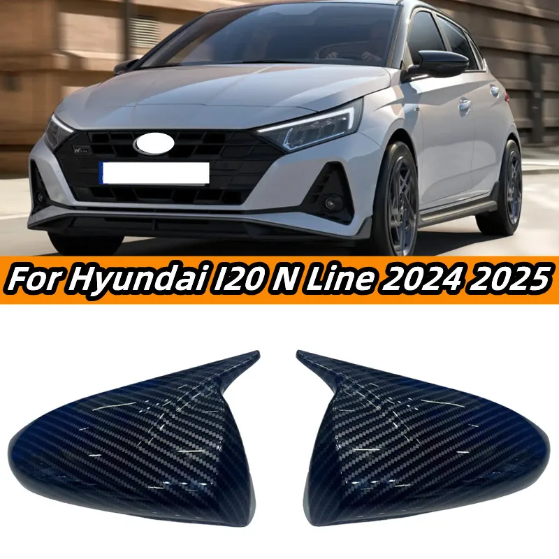 

For Hyundai I20 N Line 2024 2025 Facelift Rearview Mirror Cover Side Mirror Caps Rear View Mirror Cover Trim Car Accessories