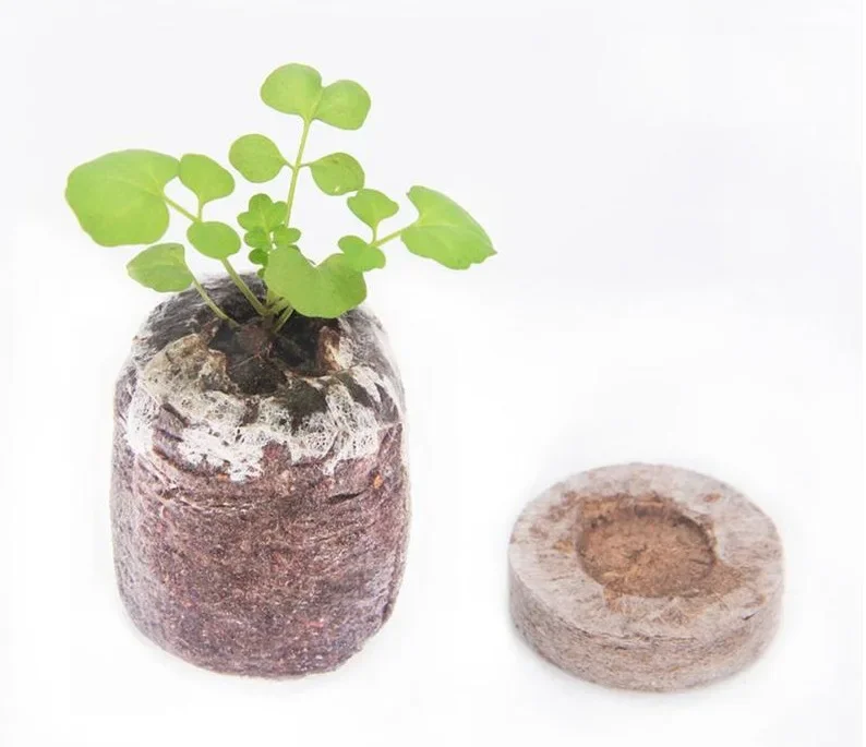 Pellets de 5 peltas, 30mm, semillas de suelo de arranque, fibra de pellets de suelo, Kit de inicio de semillas de interior para jardín, bloque de turba, bloque de vivero