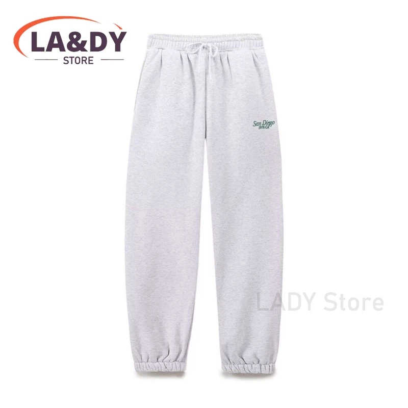 2024 New Autumn Winter Fashion Loose Women Set Casual Prinking Lettering Hoodie Top + Pant Suits Female