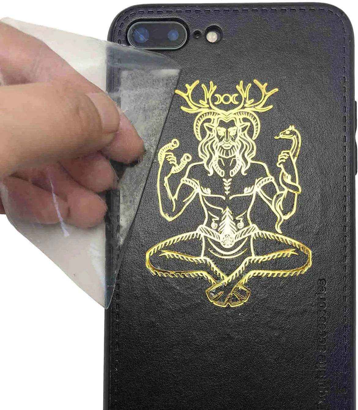 Cernunnos Celtic Horned God of Animals Metallic Stickers, for Laptop, Phone Case, Car, Bike,Window etc.