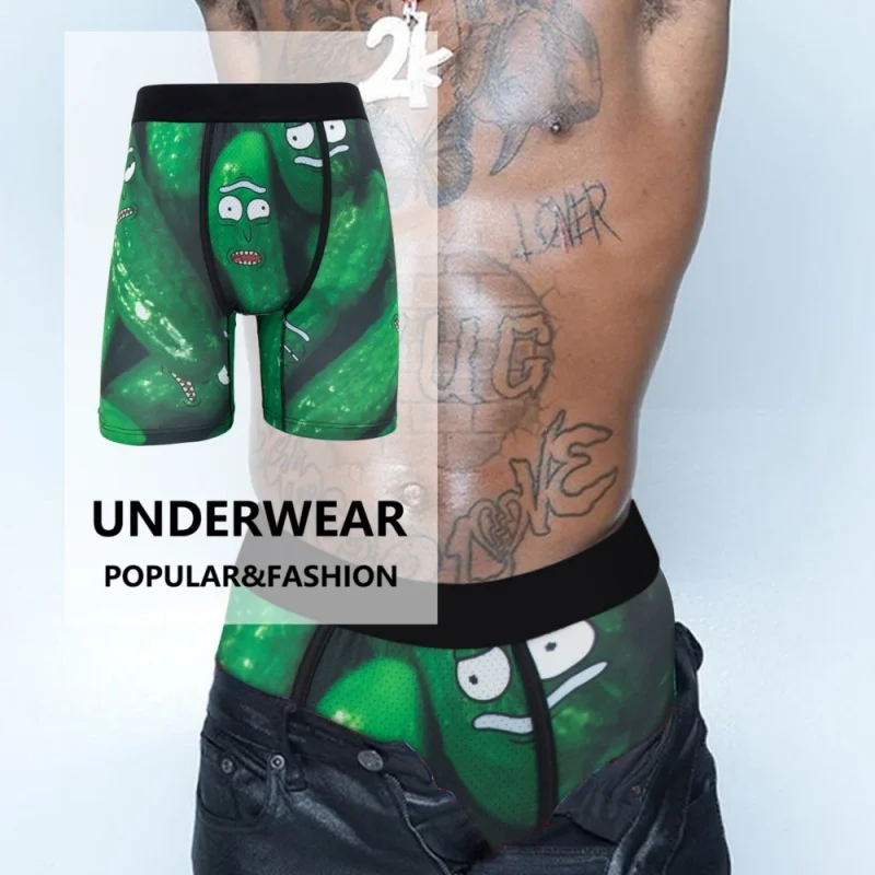 

5Pcs Fashion Print Men Underwear Boxer Cueca Man Panties Lingerie Men Underpants Boxershorts Trunks Plus Size XL-5XL Men's Boxer