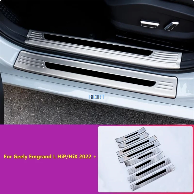 

Для Geely Emgrand L HiP/HiX 2022 + Стайлинг автомобиля, порог, защита багажника, защита от царапин, накладка на порог, накладка на педаль приветствия