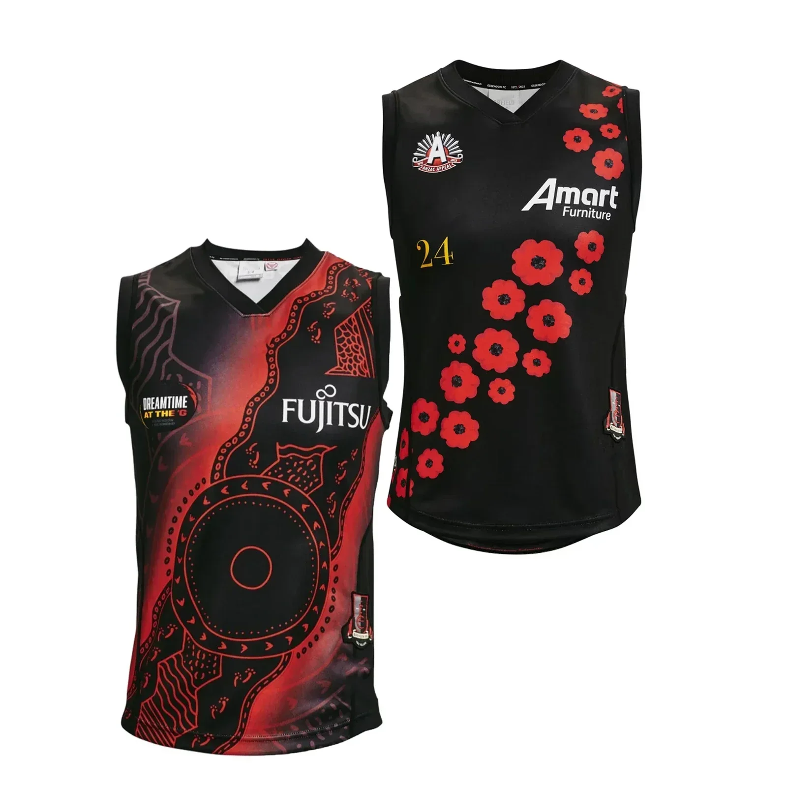 2022 Essendon Mens ANZAC/Indigenous Guernsey Customize