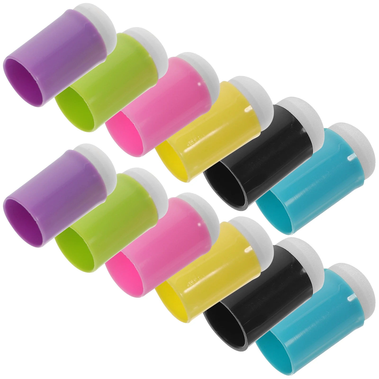 12 قطعة إصبع الإسفنج Daubers قسط قابلة لإعادة الاستخدام اللوحة ختم أداة لمزج الحبر الفن الحرفية DIY بها بنفسك الاستنسل على ورقة الخشب