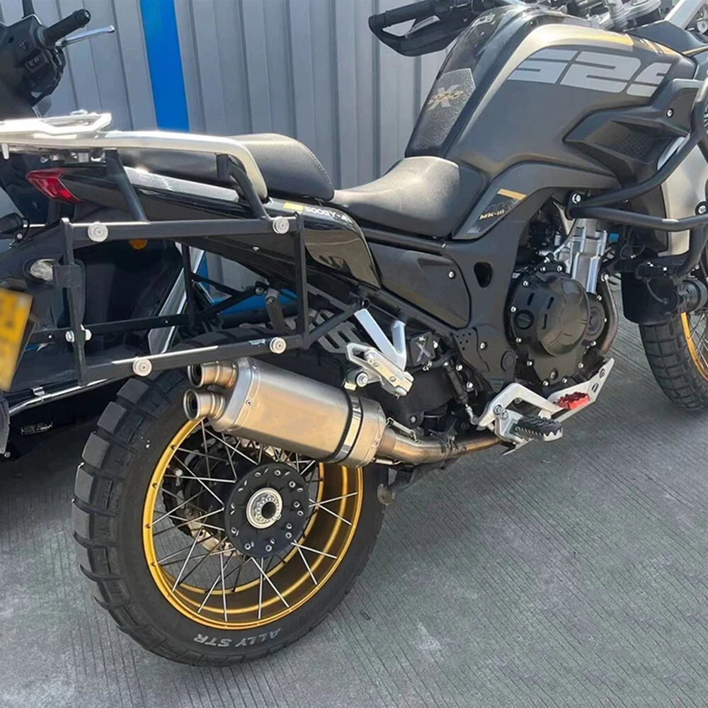 

51mm Universal Motorcycle Exhaust Muffler Dual Escape Right Side with DB Killer Laser for G310R R1200GS Z1000 Z900 Z400 cb190