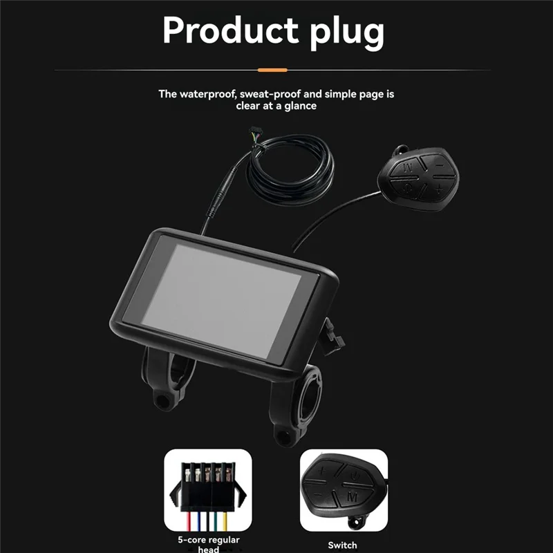 Brushless Motor Controller+ UKC1 Color LCD Kit 48V-72V 60A 1000W 3000W For Electric Mountain Bike Scooter Modification - Image 3