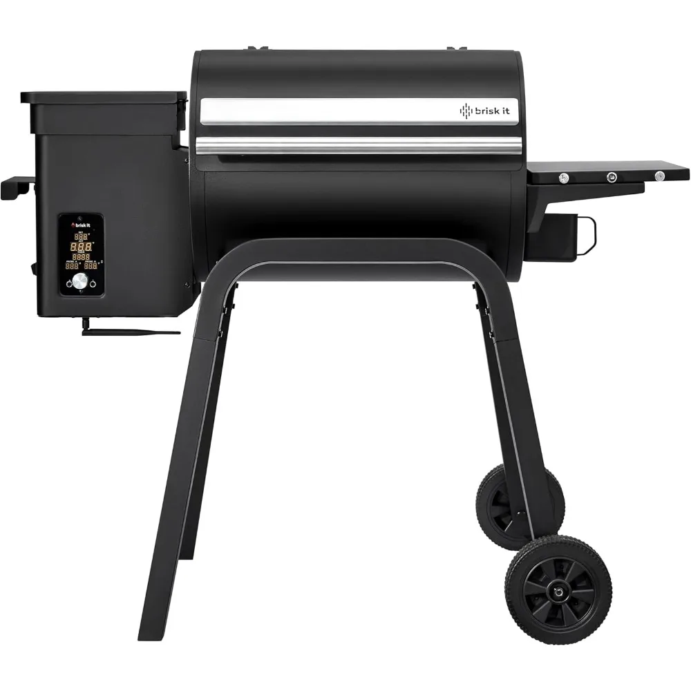 

AI-Powered Zelos-450 Electric Wood Pellet Grill and Smoker with WiFi Connectivity, 7-in-1 Outdoor Cooking Solution, and PID Cont