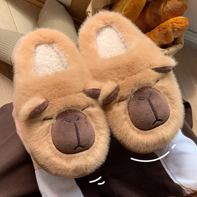 

Женские тапочки, хлопковые тапочки, модные милые плюшевые зимние теплые домашние тапочки, унисекс, домашняя повседневная обувь для дома