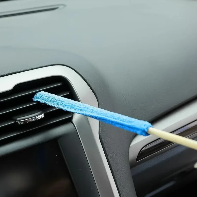 3pcs Car detail cleaning brush long handle air conditioning louver narrow dust collector rod