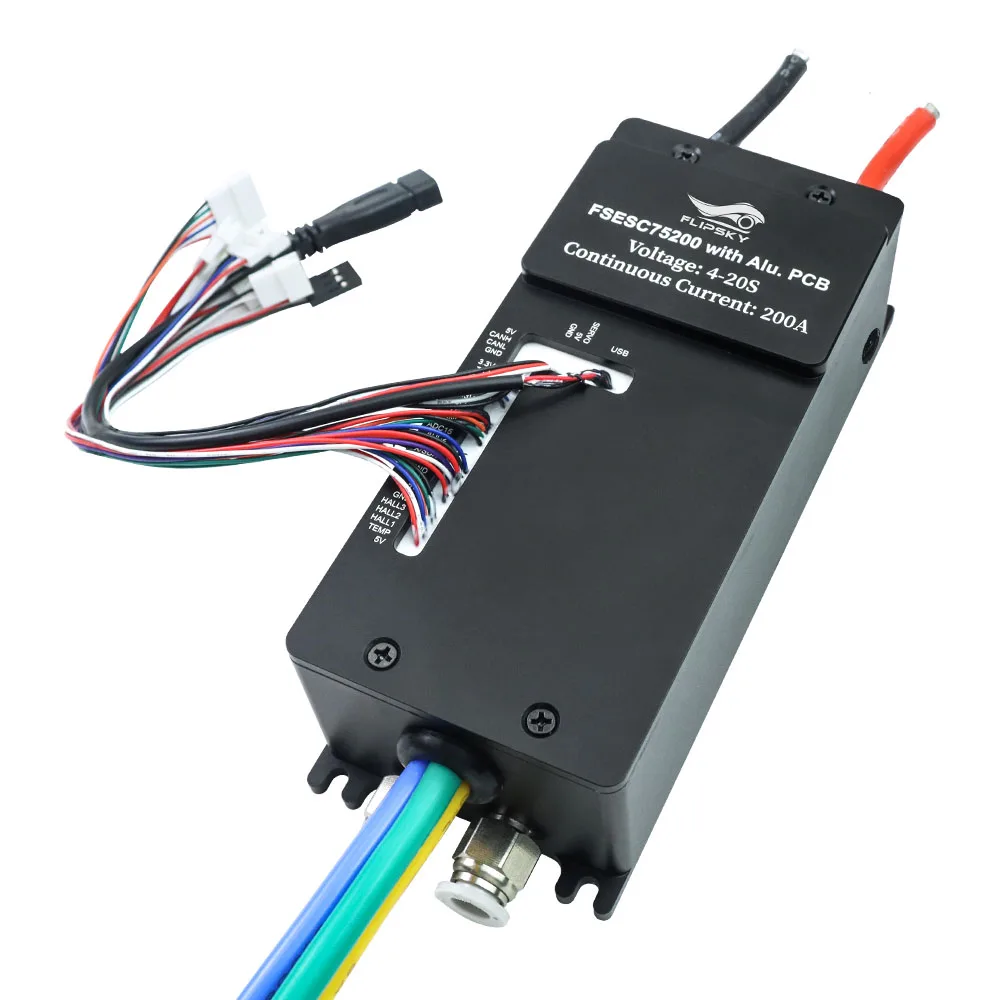 Flipsky 75200 84v High Current Fsesc With Water Cooling Enclosure Based On Vesc For E-foil Hydrofoil Surfboard Speed Controller