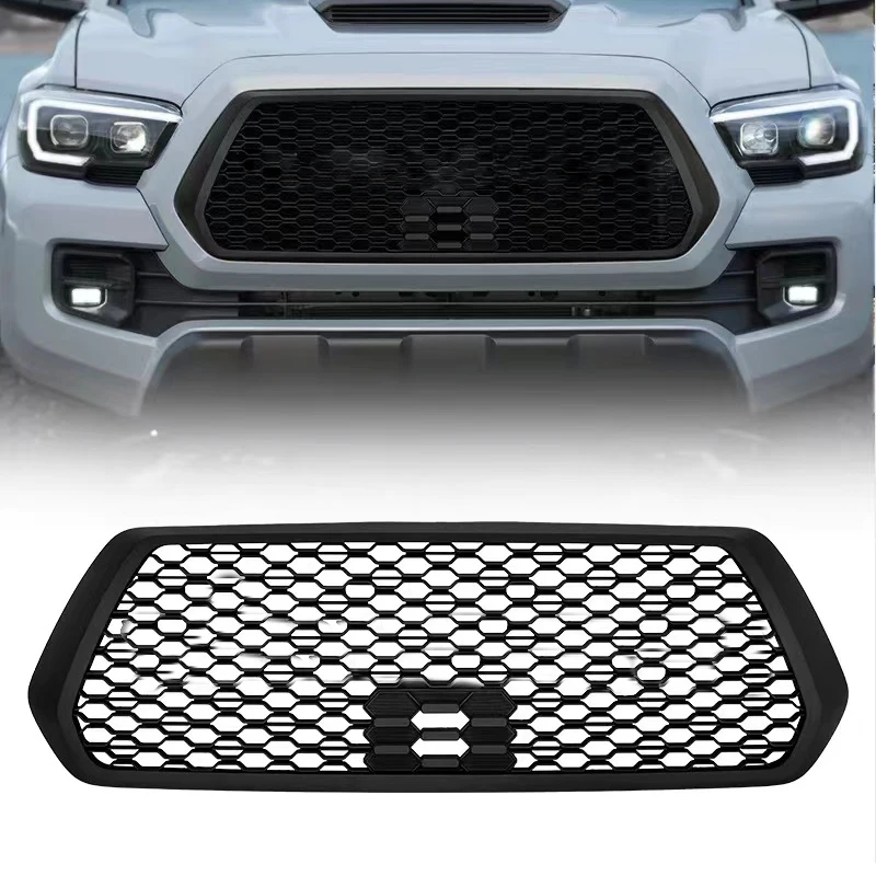 Front Bumper Mask Mesh Cover For Toyota Tacoma 2016 2017 2018 2019 2020 2021 2022 Auto Parts Car Grille Custom Racing Grills