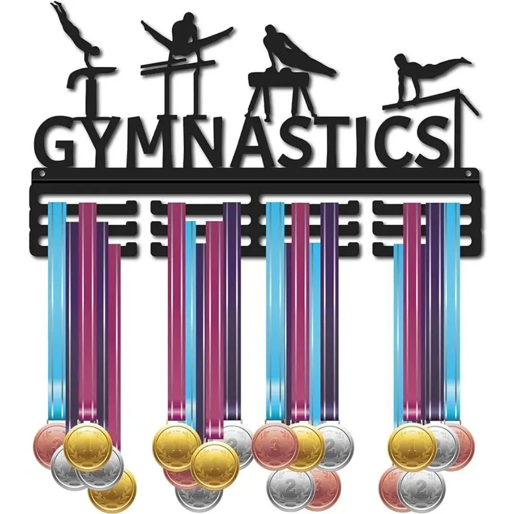 Gymnastics Medal Hanger Display Sports Medal Holder Iron Competition Wall Hanging Rack Frame Hook Display for Athletes Players