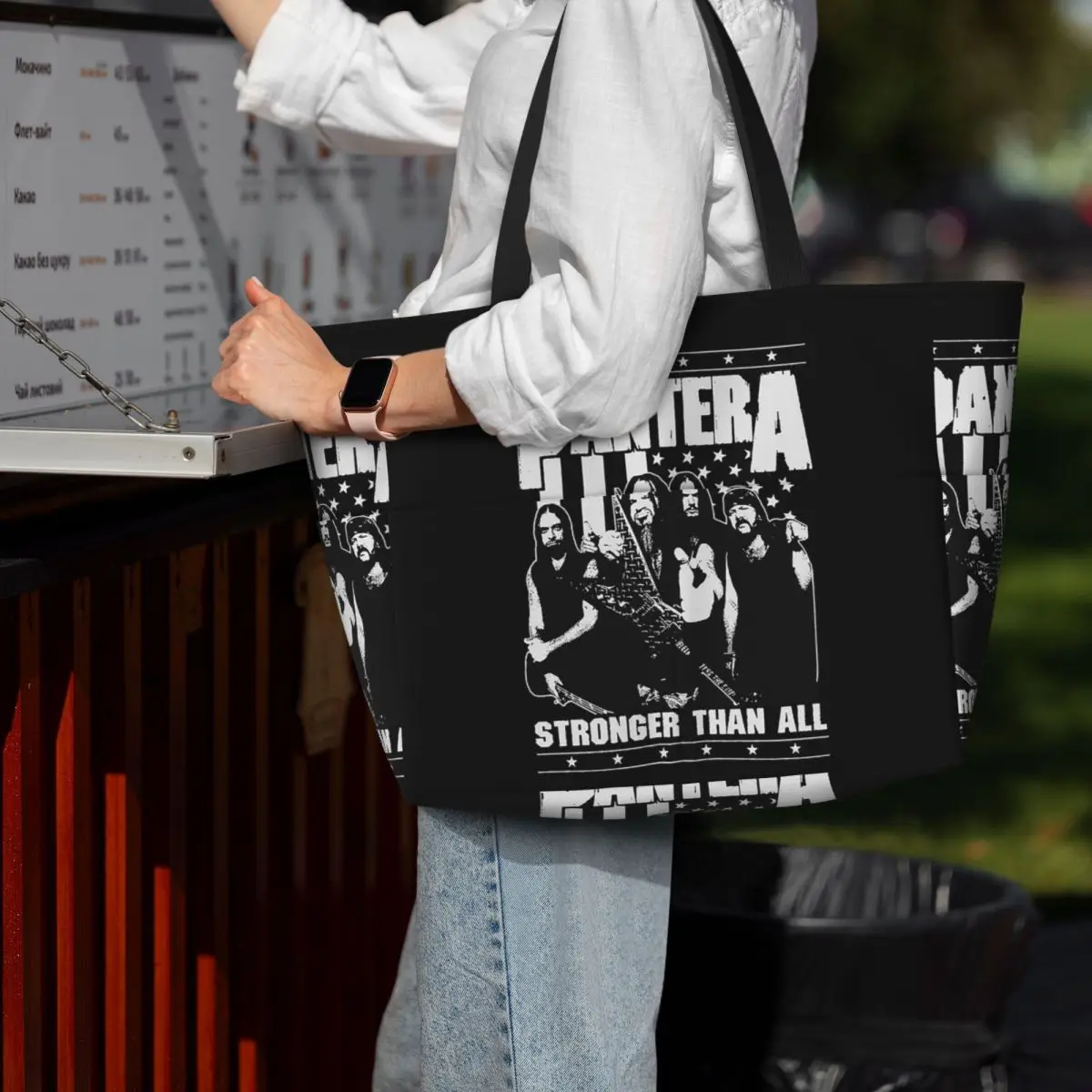 

Pantera Heavy Metal Band Beach Tote Bag Sport Gym Yoga Duffle Large Tote Bag Women Travel Bag Fitness bag