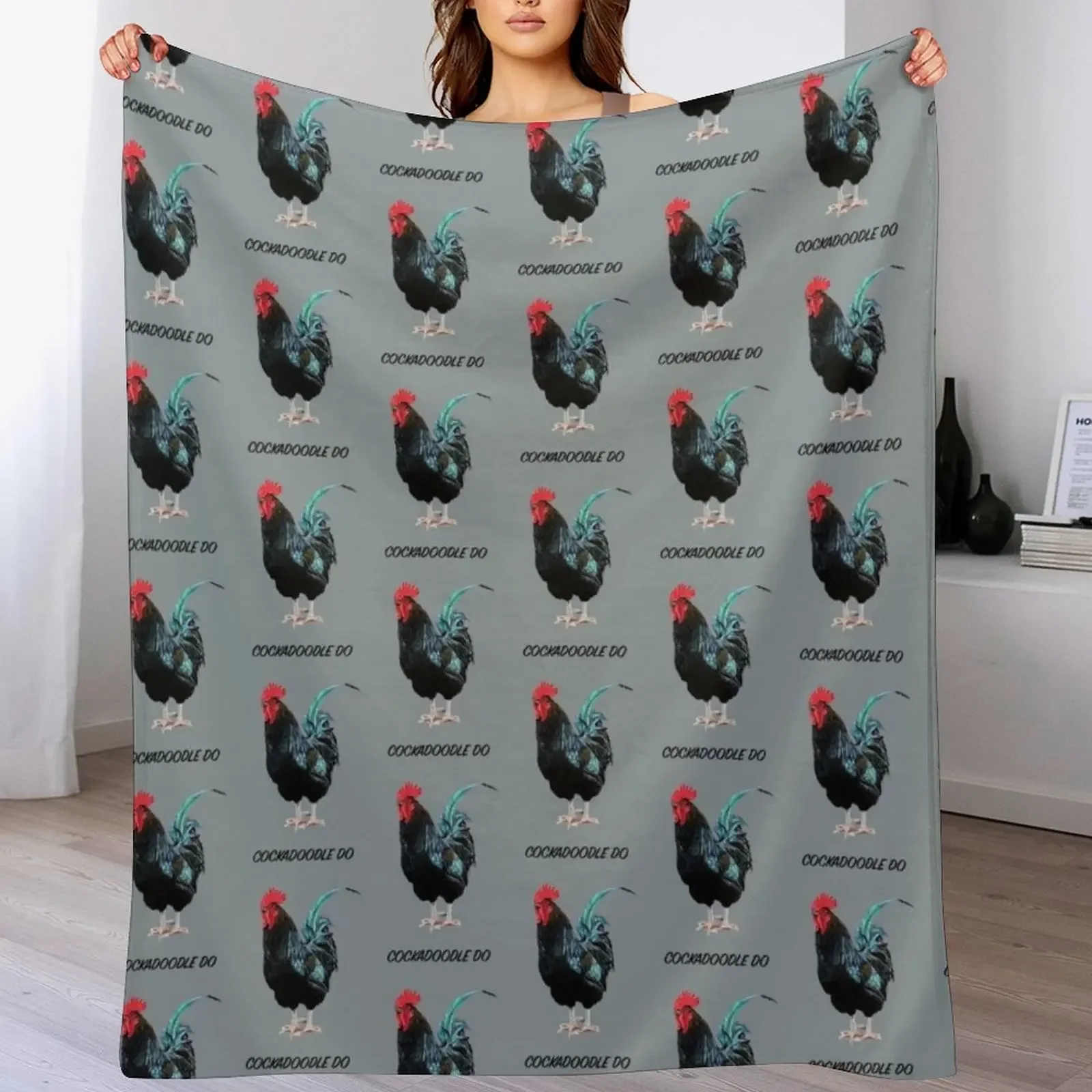 COCKADOODLEDO COCKEREL - ROOSTER - COCKEREL Throw Blanket bed plaid Blankets For Sofas Blankets