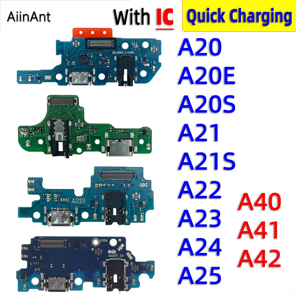 Dock USB Charger Board Connector Fast Charging Port Flex Cable For Samsung Galaxy A20 A20S A21 A21S A22 A23 A24 A25 A40 A41 A42