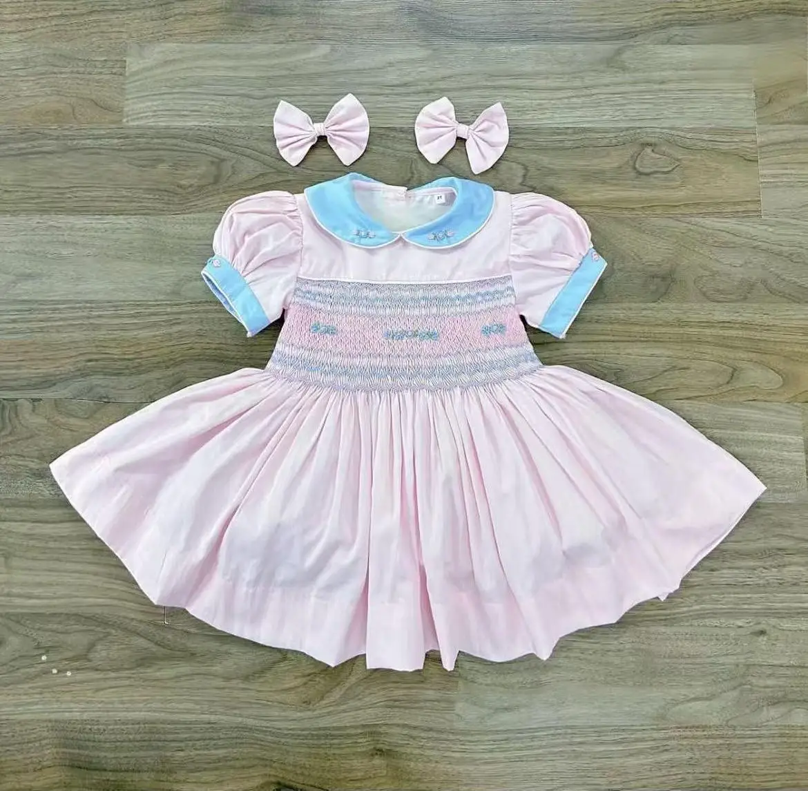 

0-12Y Baby Girl Summer Handmade Embroidery Vintage Princess Dress for Birthday Photography Holiday Eid A280