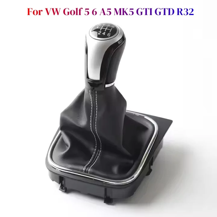 

5 6 Speed Gear Shift Knob Boot Cover for VW Golf 5 Golf 6 A5 MK5 MK6 GTI GTD R32 Scirocco MT Gaiter Boot Leather Cover Case