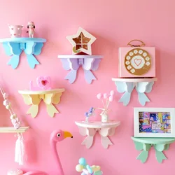 Butterfly Knot Style Wall Decoration Storage Shelf No Punch DIY Living Room Bedroom Wall Hanging Toy Model Display Shelf