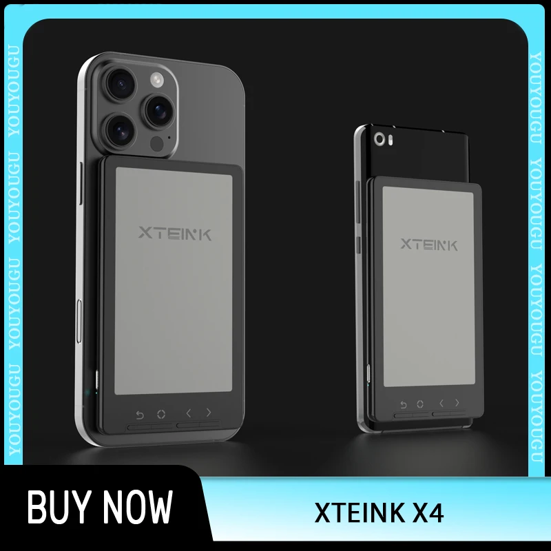 XTEINK X4 قارئ الكتب الإلكترونية شاشة حبر 4.3 بوصة 220ppi مغناطيسي خفيف الوزن قارئات الكتب الإلكترونية المحمولة سامسونج 650 مللي أمبير 32 جيجابايت هدية