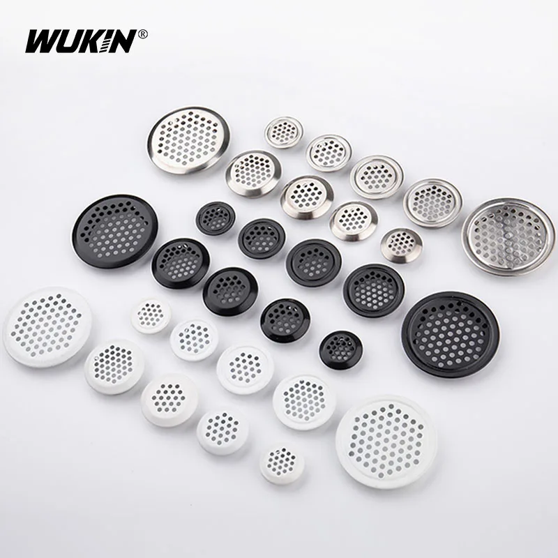 

4/8pcs Stainless Steel Air Vent Wardrobe Cabinet Mesh Hole Round Vent Plug For Ventilation And Heat Dissipation Dia.19-53mm