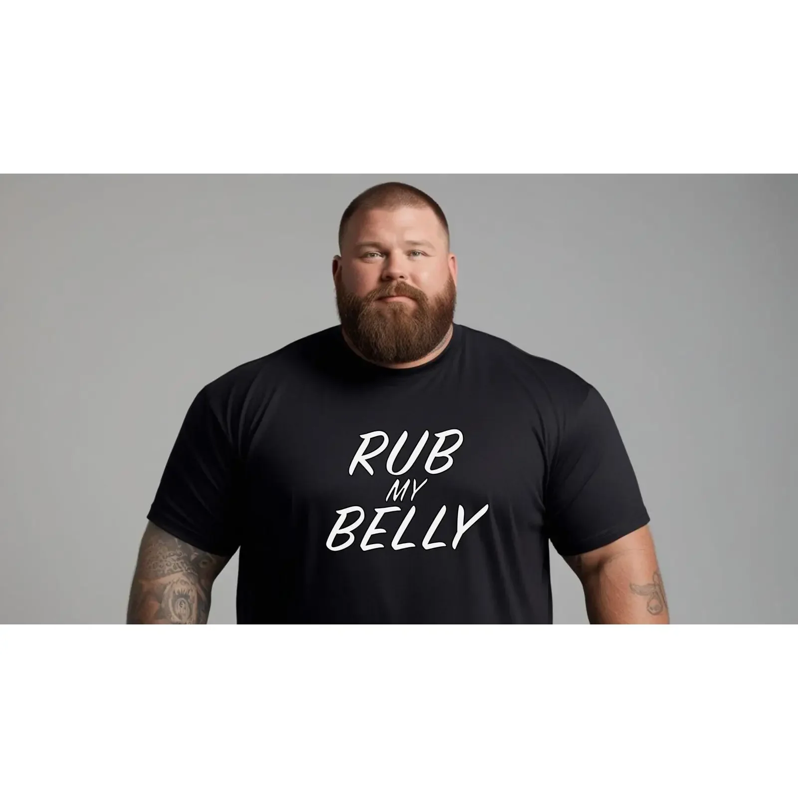 Rub My Belly T Shirt vintage Washed Comfortable Breathable Versatile Unisex Soft Top For Everyday Wear fashion homme graphic