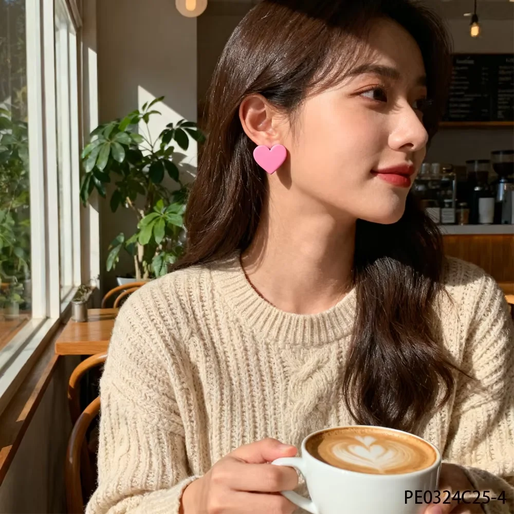 

PESENAR These are pink heart earrings Stylish and cute perfect for Valentine s Day wear