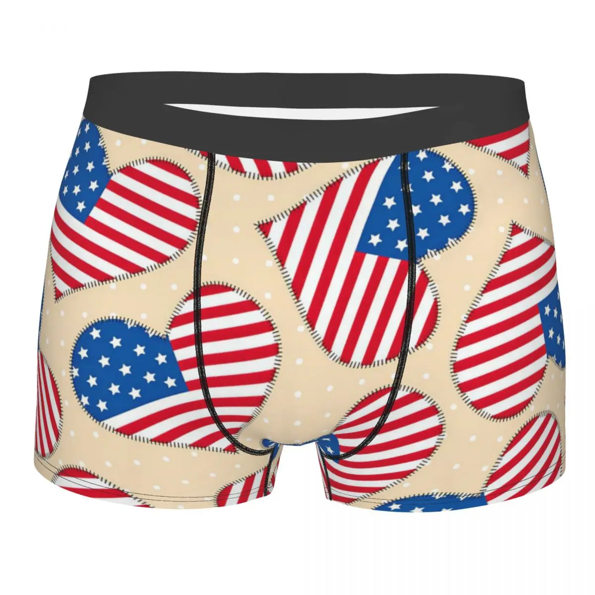 Seamless Pattern For 4th Of July,independence Day Underpants Breathbale Panties Male Underwear Print Shorts Boxer Briefs