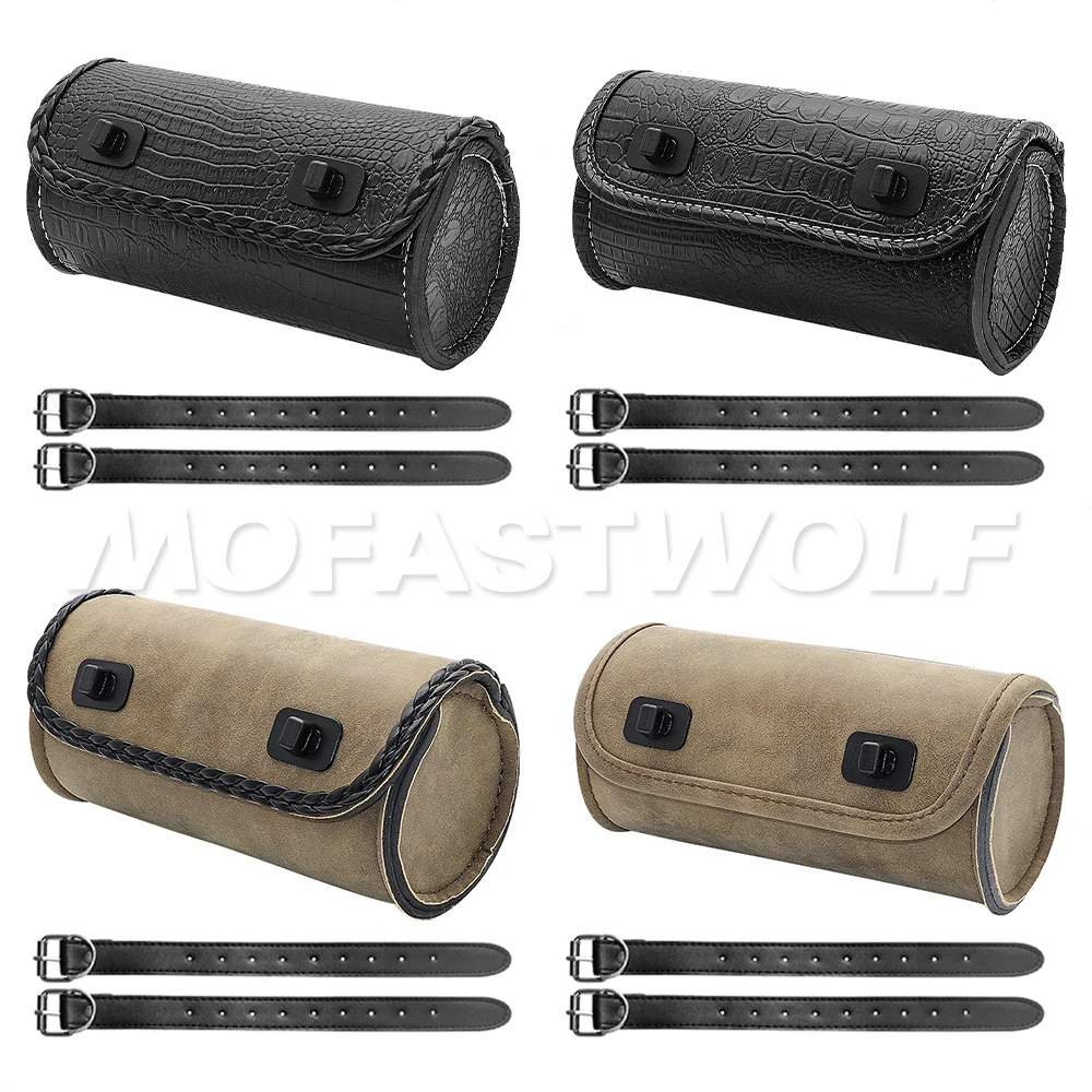 For Harley Sportster XL883 XL1200 Universal Motorcycle Saddlebag Model Side PU Leather Luggage Saddle Bag Storage Tool Pouch