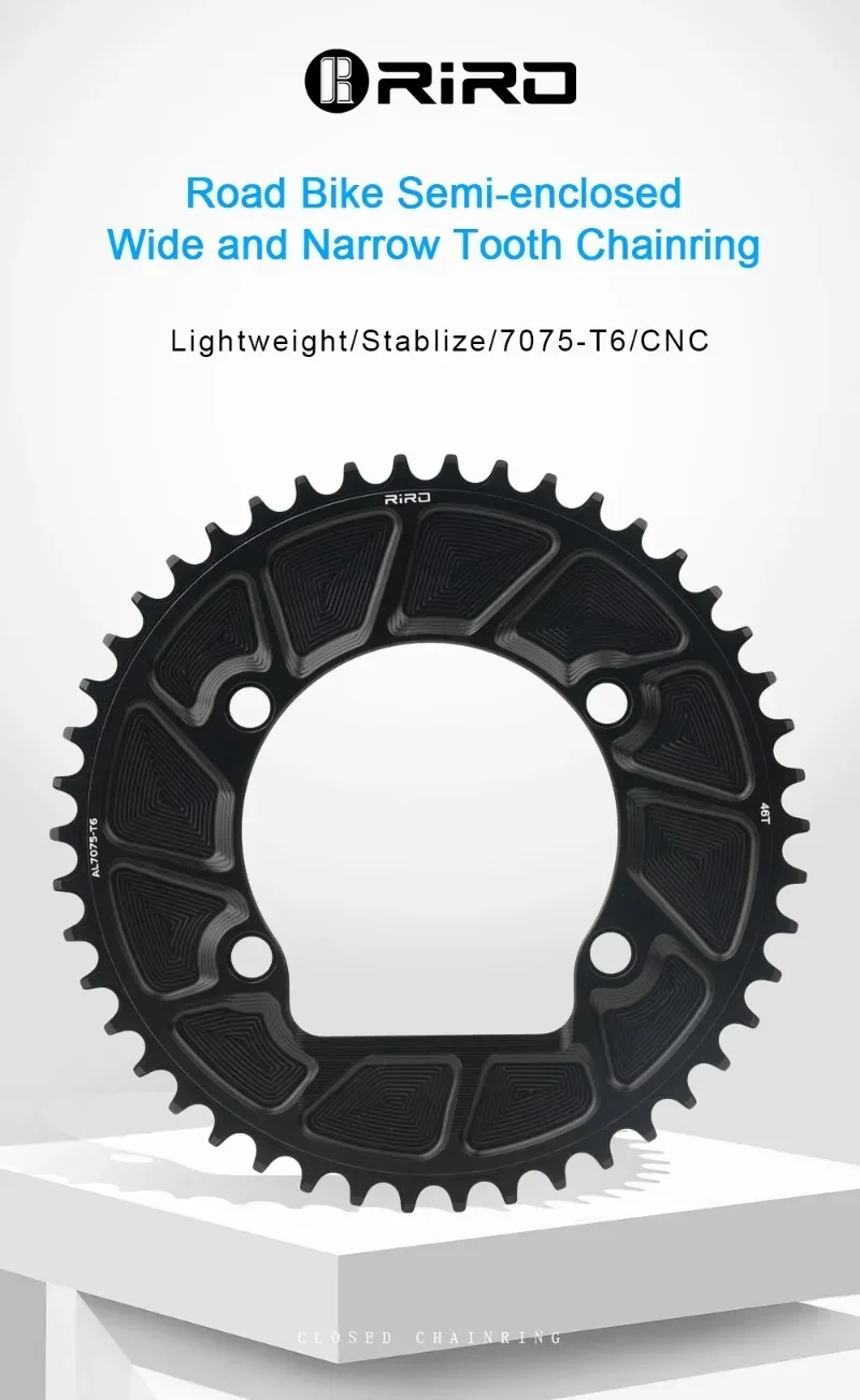 RIRO 110 bcd Road Bike Chainring 46T 48T 50T 52T 54T 56T 58T Semi