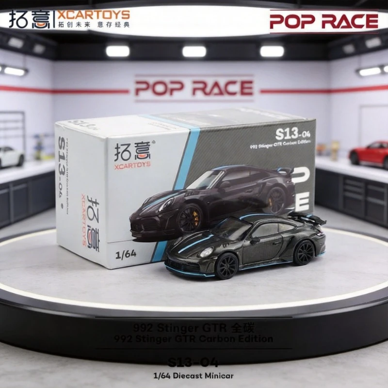 

XCARTOYS POPRACE 1/64 Alloy Car Model 992 Stinger GTR Carbon Exquisite Collectible Car Model for Boys Gift