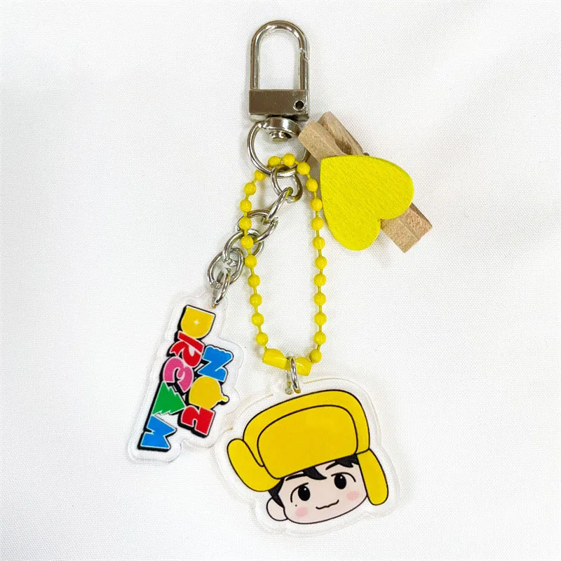 Kpop Keyring NTDREAM Candy Cartoon Member Double Sides Acrylic Keychain Pendant Jaemin Renjun Mark Bag Accesssories Fans Gift