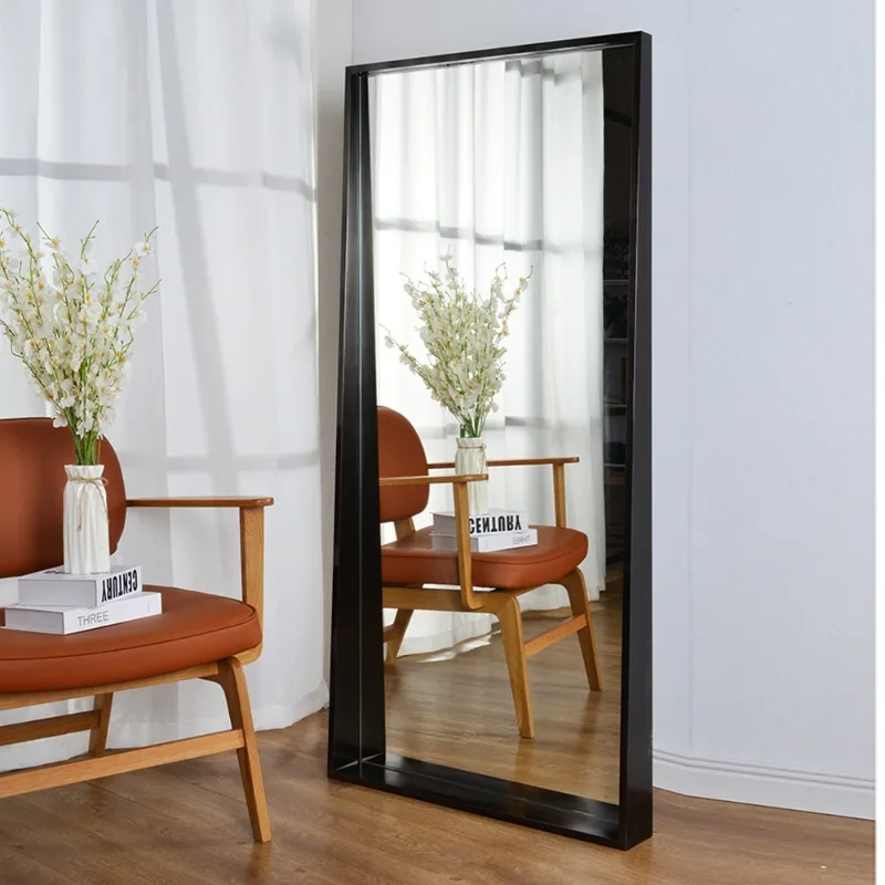 Full Body Standing Mirror Accent Designer Modern Aesthetic Interior Fashion Mirror Save Space Spiegel Wand Room Decorations