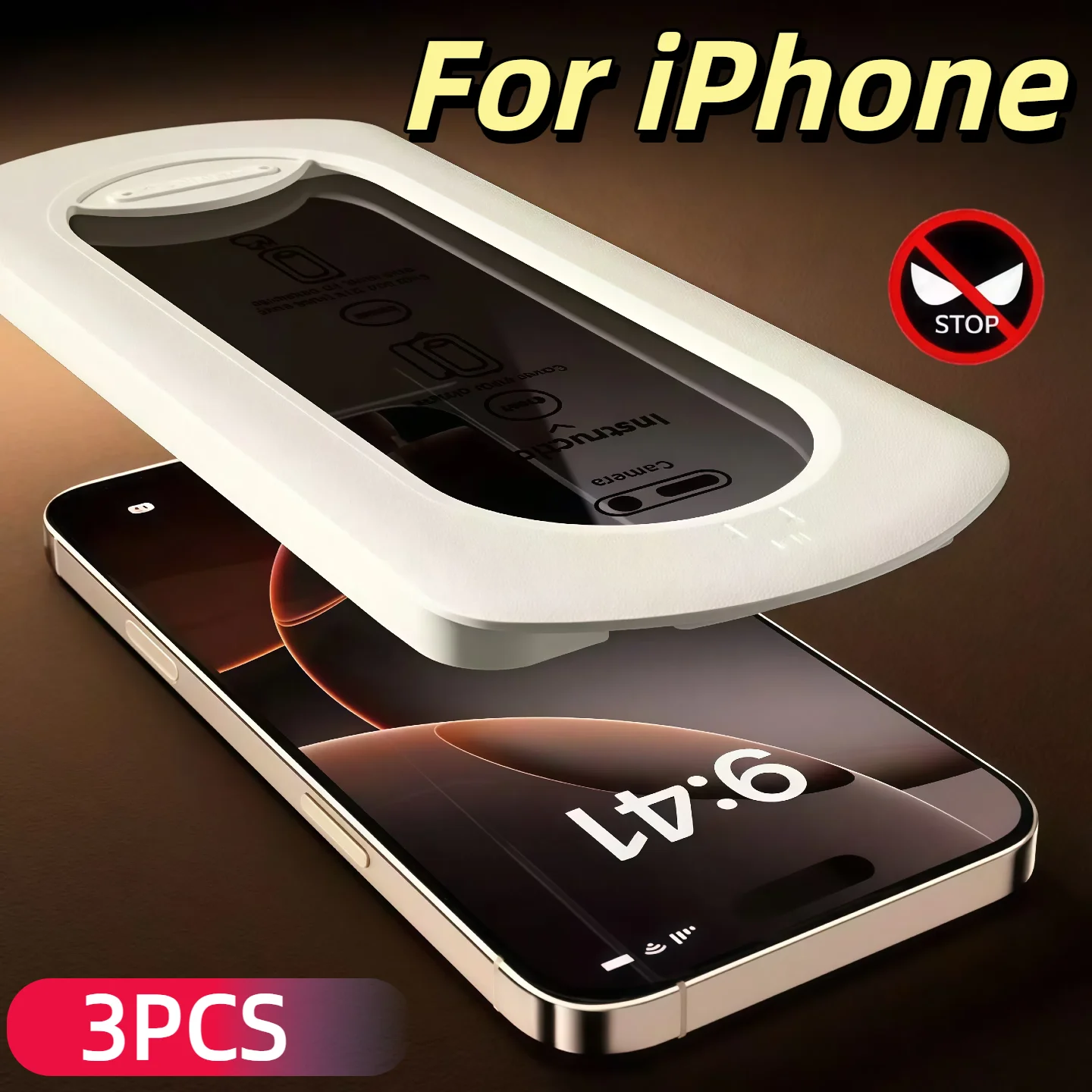 

3Pcs Anti Spy Privacy Tempered Glass Screen Protector For iPhone 17 16 15 14 13 12 11 Pro Max Plus Xs Xr HD Clear Scratch Resist