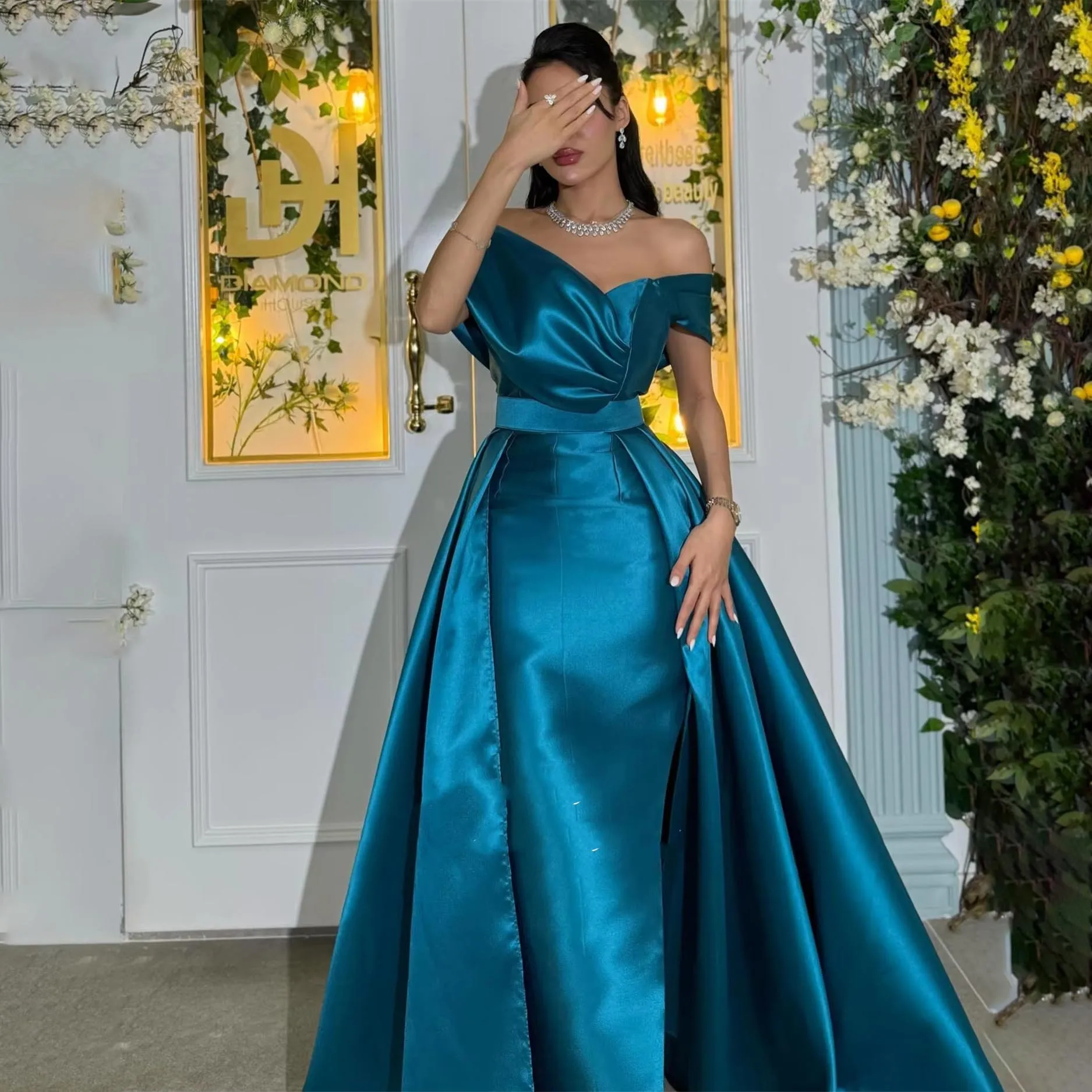 

Best Selling Elegant Sleeveless Evening Dresses Charming Ruffles Prom Dress Exquisite Zipper Party Gown فساتين سهرة Customized