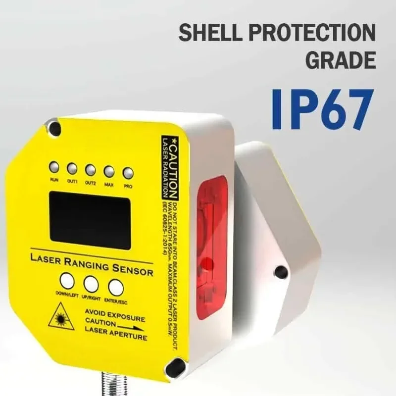 TLS‑30C 30M Laser Distance Sensor IP67 Laser Position Sensor RS485 Relay Output Multi‑Distance Measuring Industrial Sensor