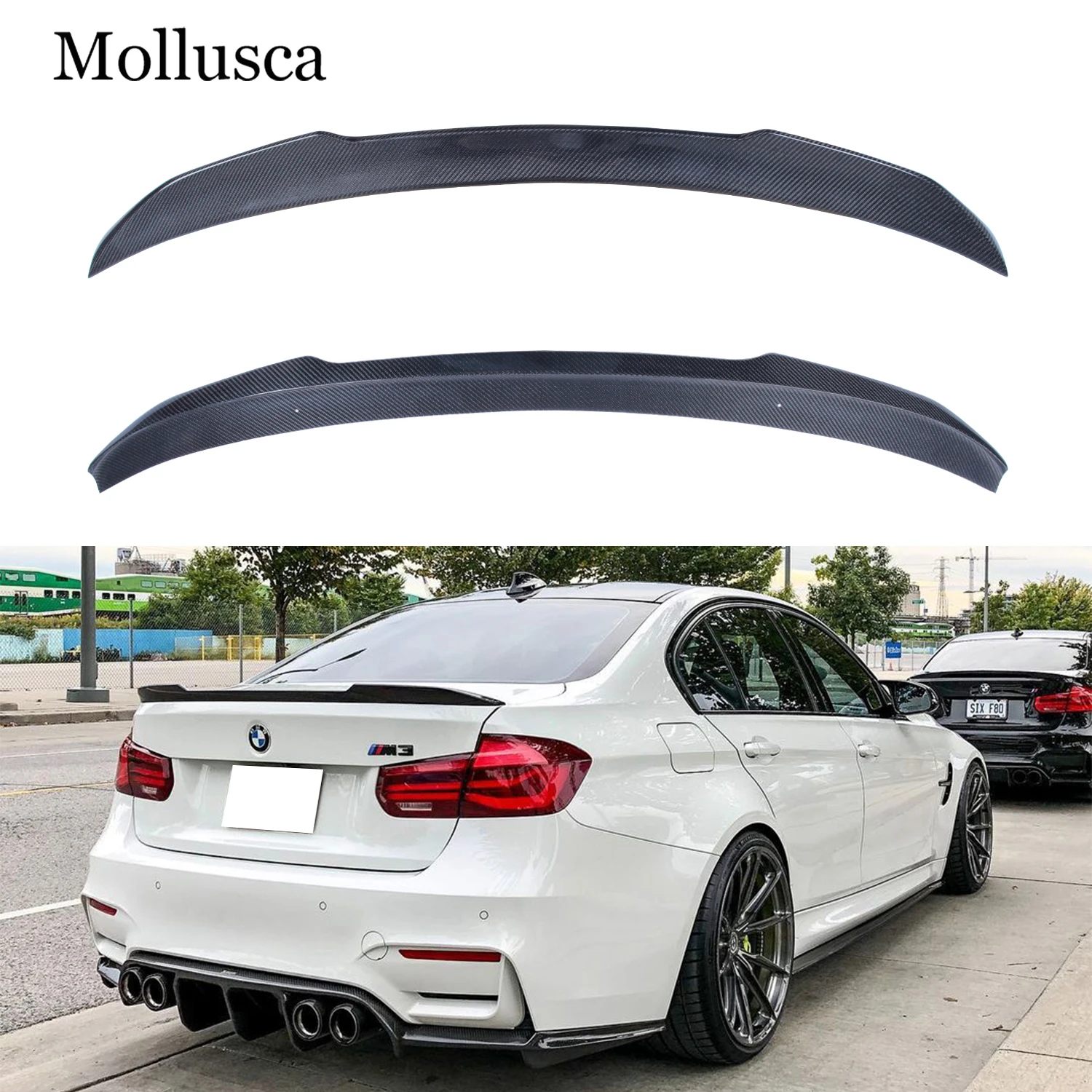 

For BMW 3 Series F30/M3 F80 Sedan CS Style Carbon fiber Rear Spoiler Trunk wing 2011-2019