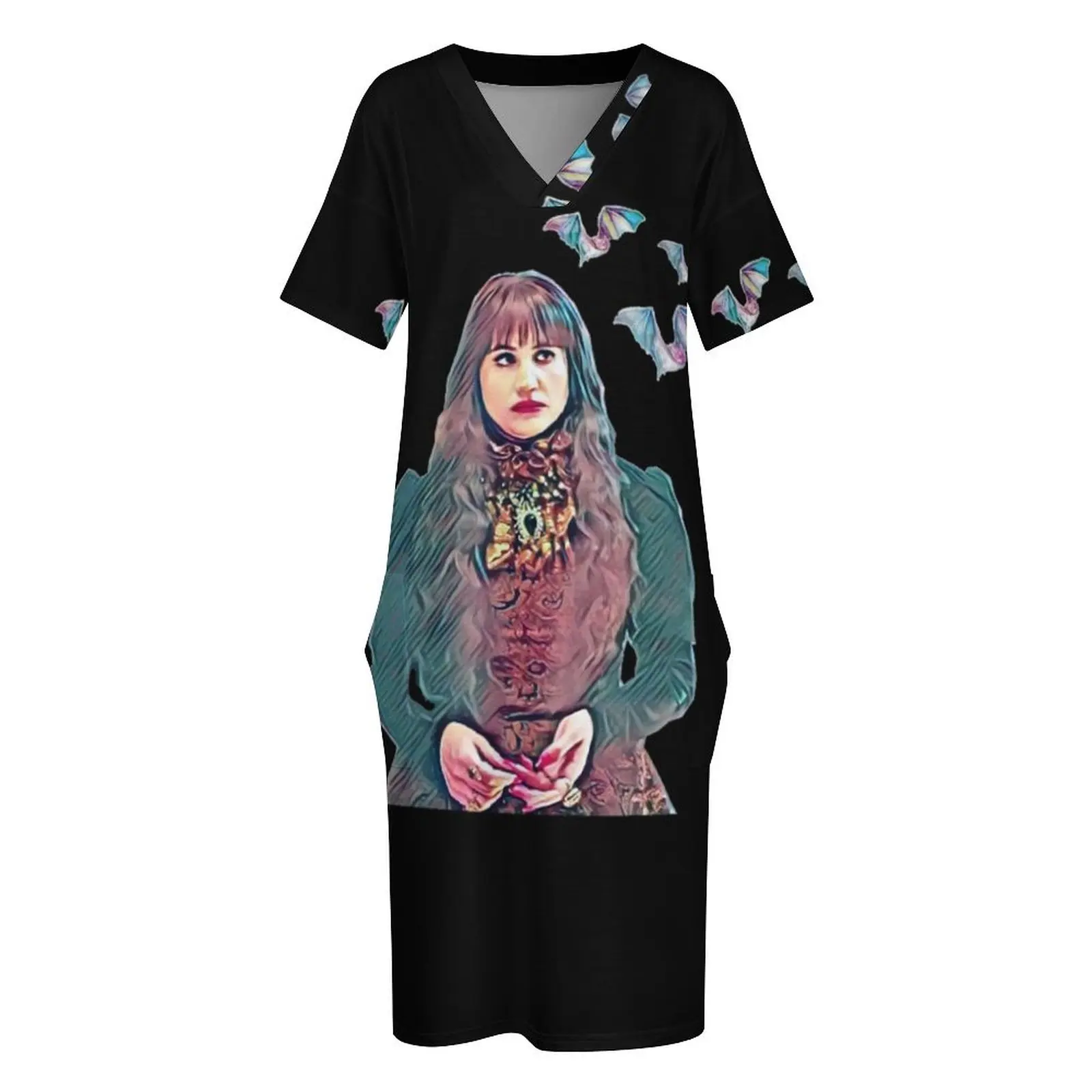 Vampire Nadja T-Shirt Loose Pocket Dress Dress for girls Aesthetic clothing