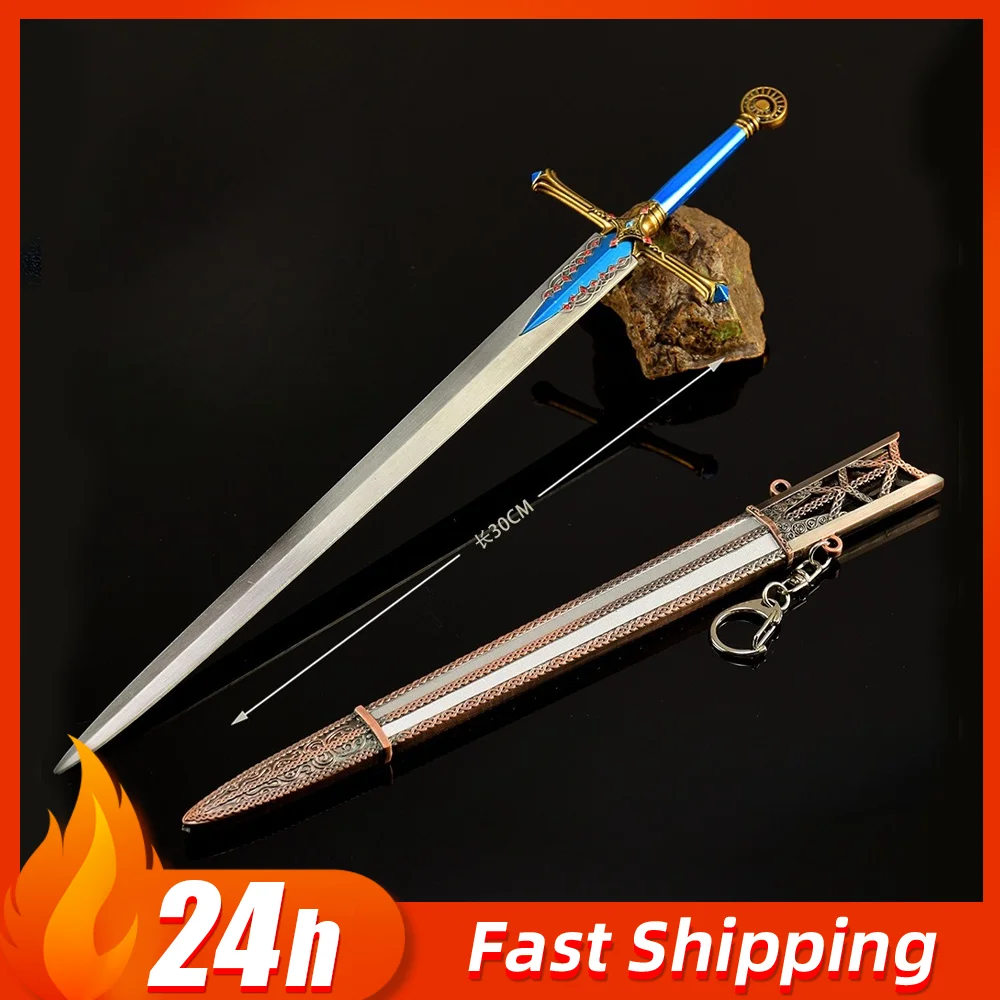 30cm Eldenn Kalia Knight's Sword Game Peripheral Metal Model Weapon Samurai Sword Cosplay Prop Desktop Crafts Collection Toys