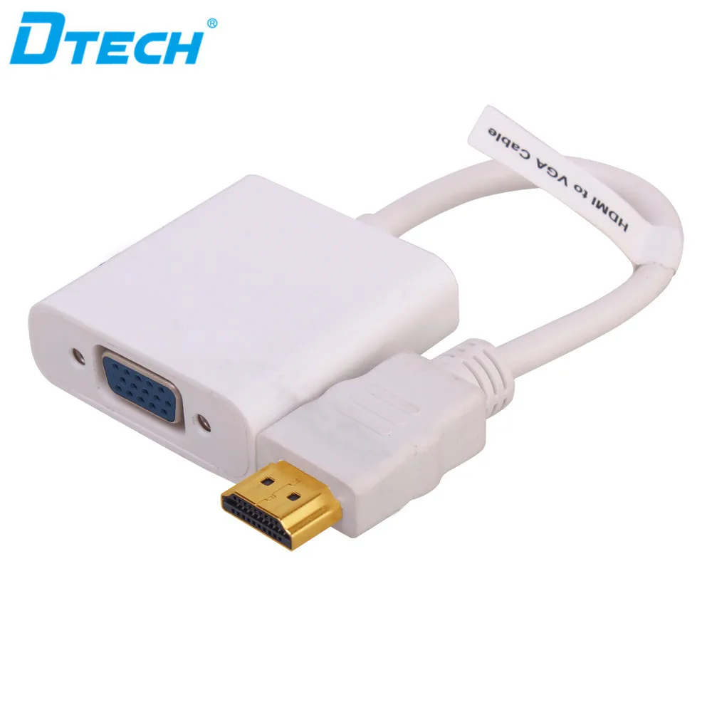 3PCS DTECH Video Converter Male To Female HDCP 1.2 1080p HDMI To VGA Adapter Cable For Projector Monitor