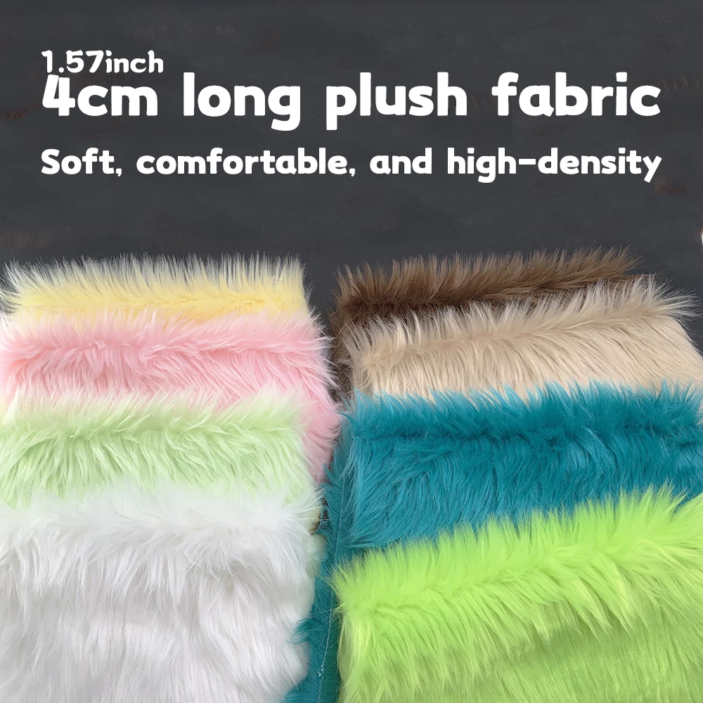 

4cm Imitation Plush Fur Fabric For DIY Photo Props Chair Decorative Background Polyester Smooth Thick Plush Mat Fursuit Fabric