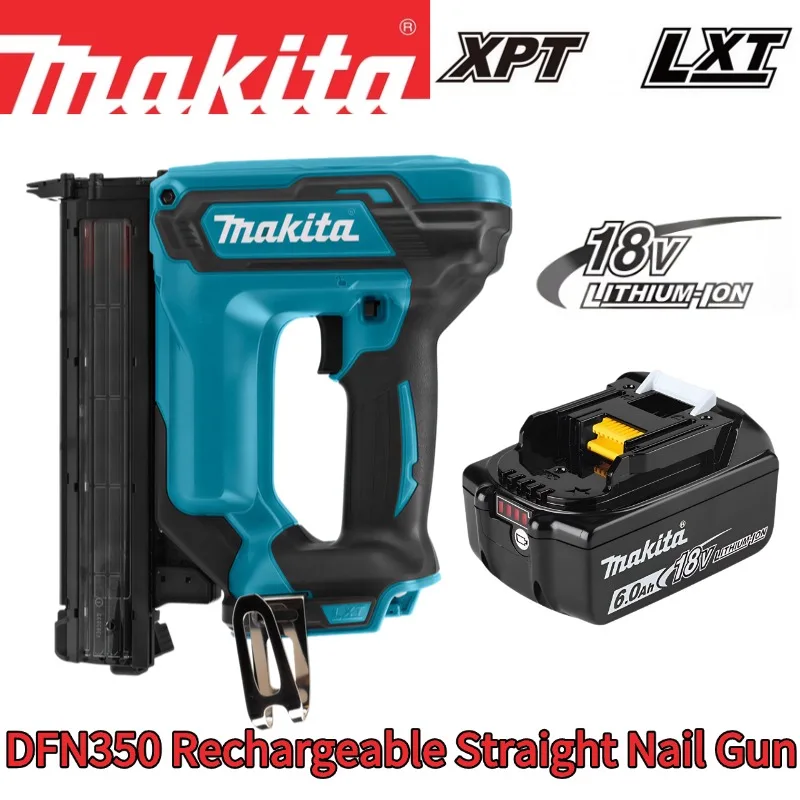 ? Makita DFN350 Houtbewerkingsnagelpistool op accu - Elektrische nagelpistool voor afwerking, snel spijkeren & nauwkeurige controle - afbeelding 2